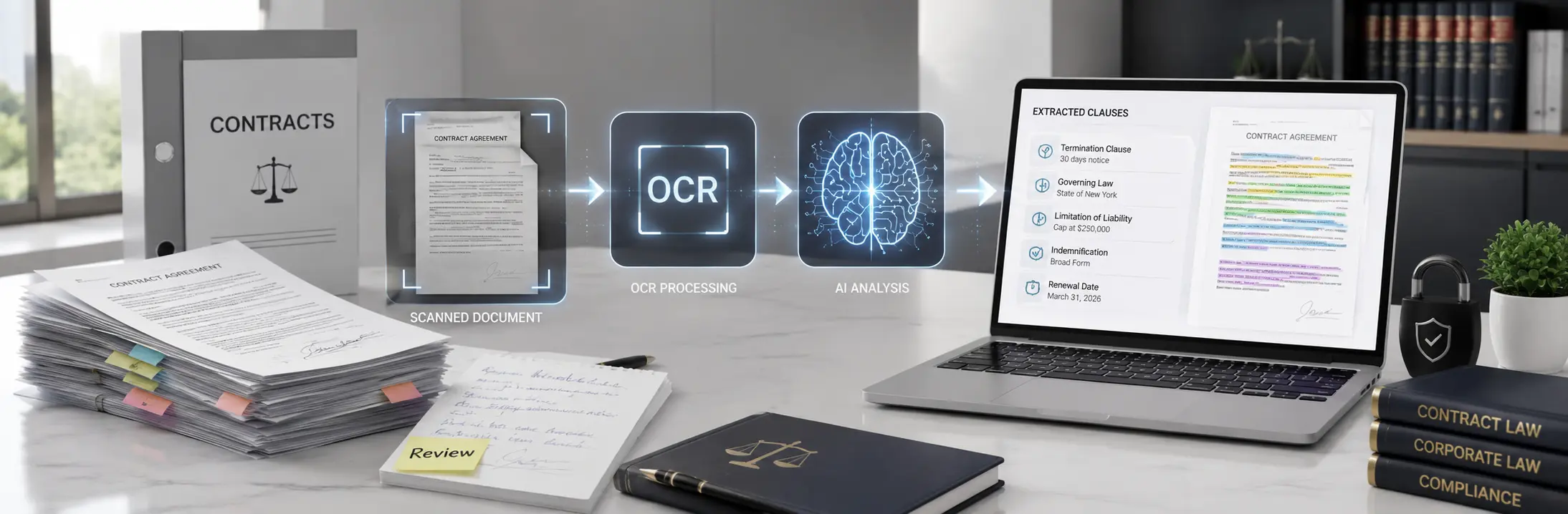Automating Legal Operations: Secure Clause Extraction with OCR & AI