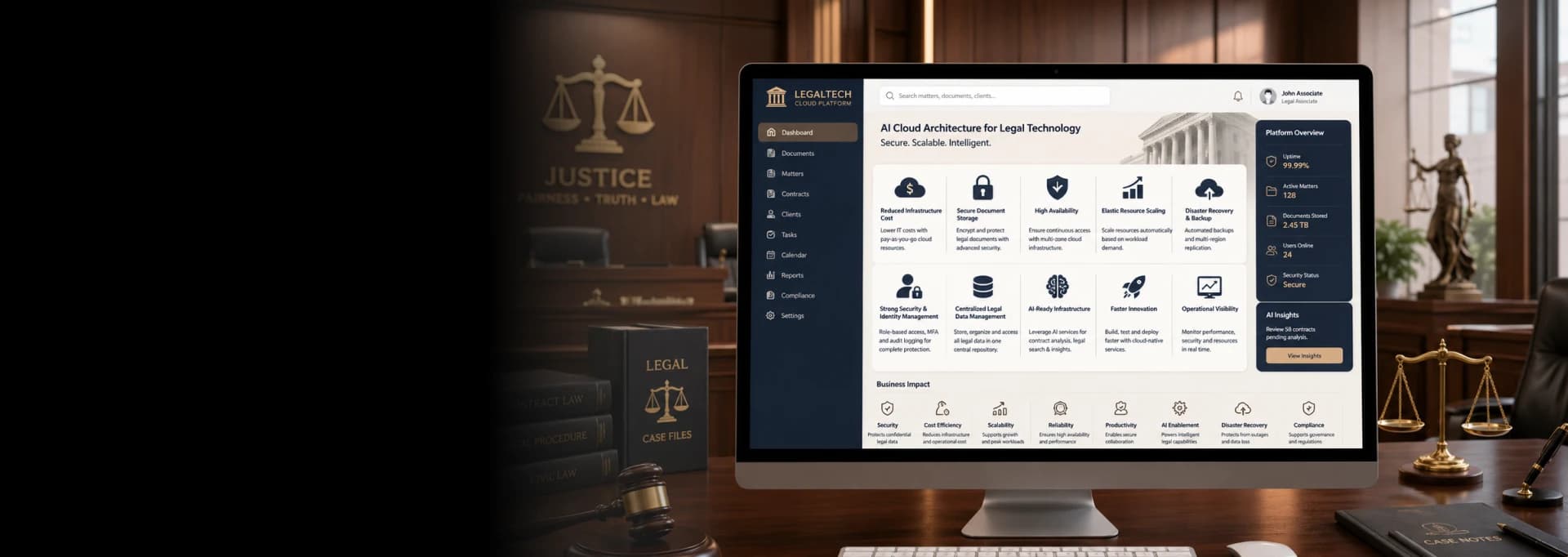 AI Cloud Architecture for Legal Technology Platforms