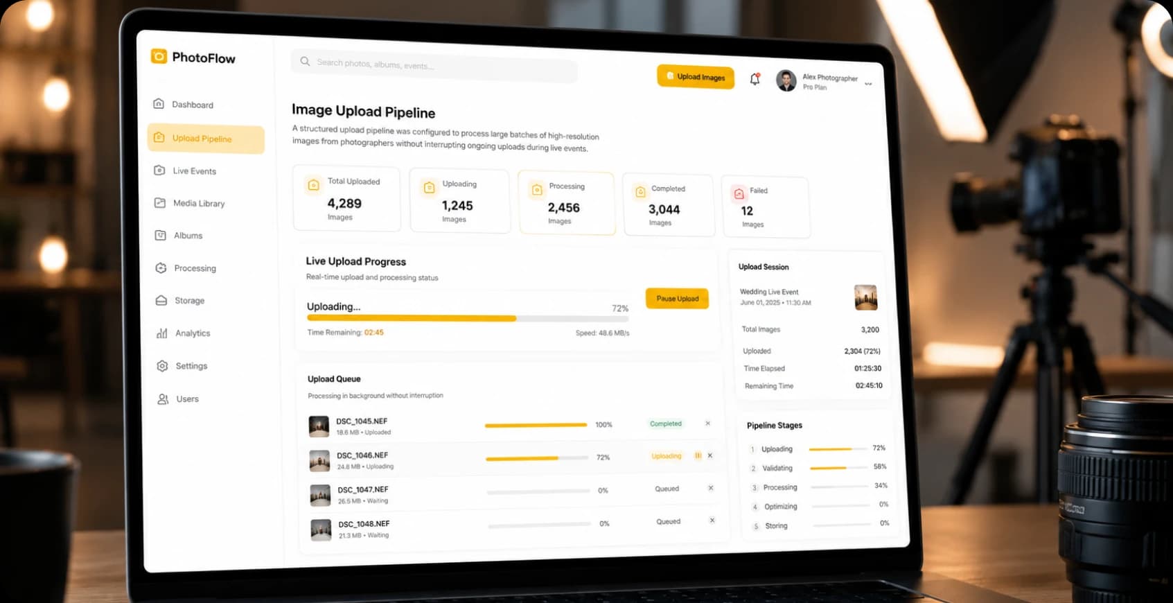 Image Upload Pipeline Setup