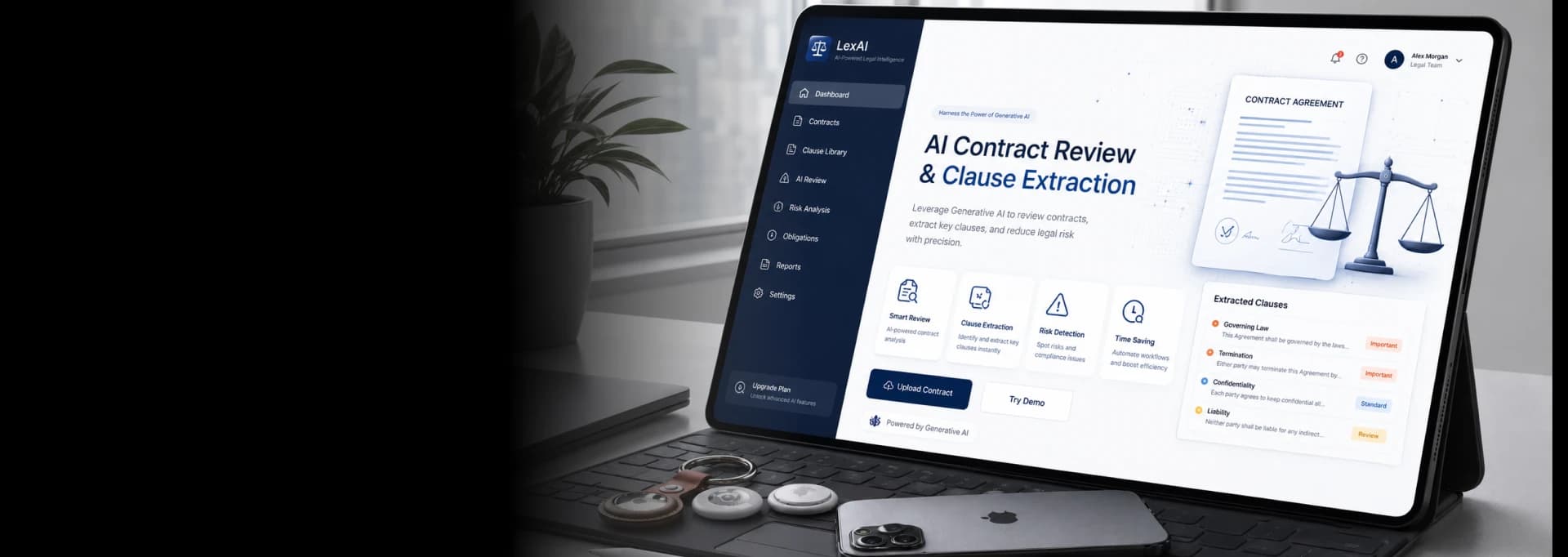 AI Contract Review & Clause Extraction