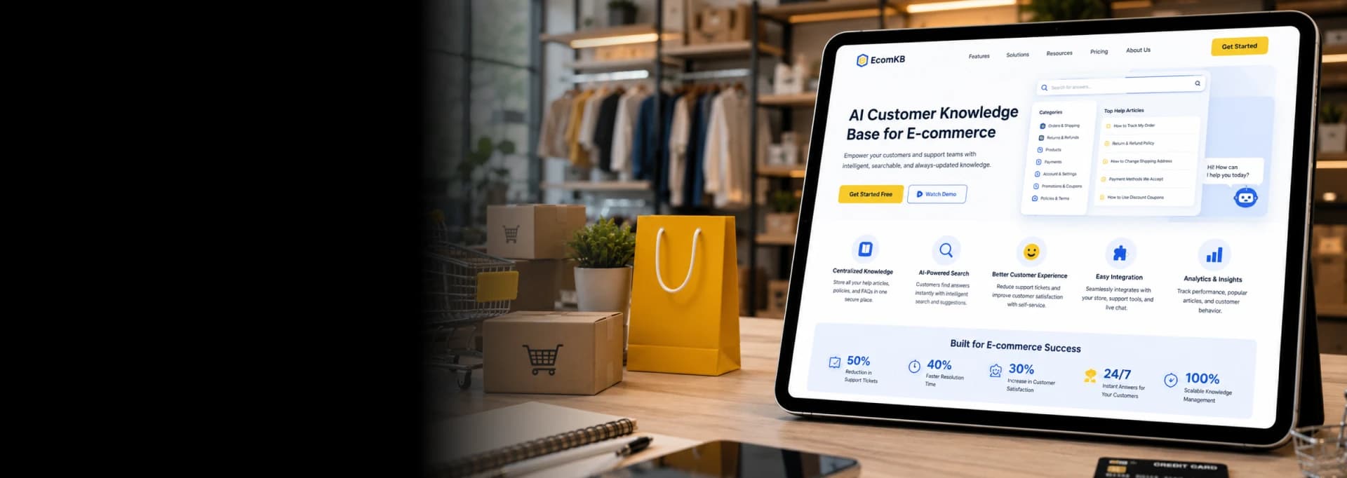AI Customer Knowledge Base for E-commerce