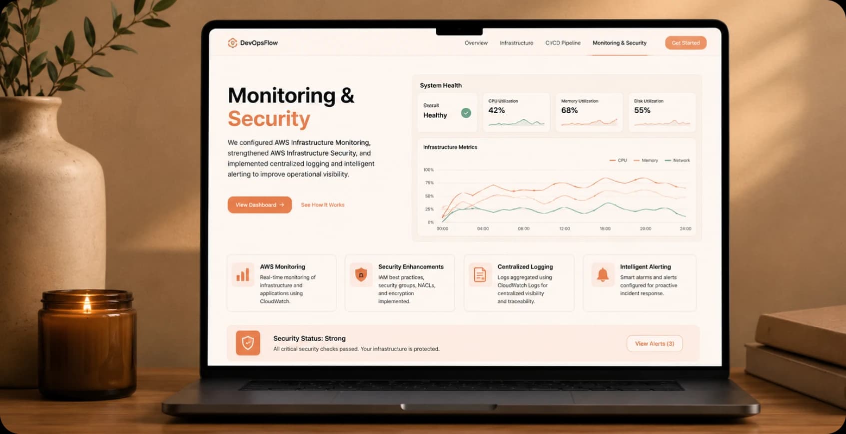 AWS monitoring, security, and alerting for photography platforms