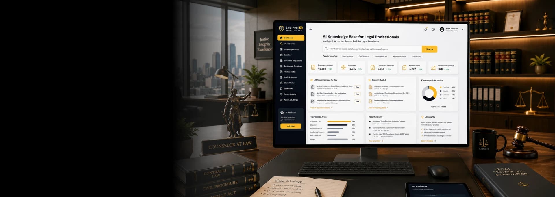 AI Knowledge Base Solutions for Legal Tech Firms