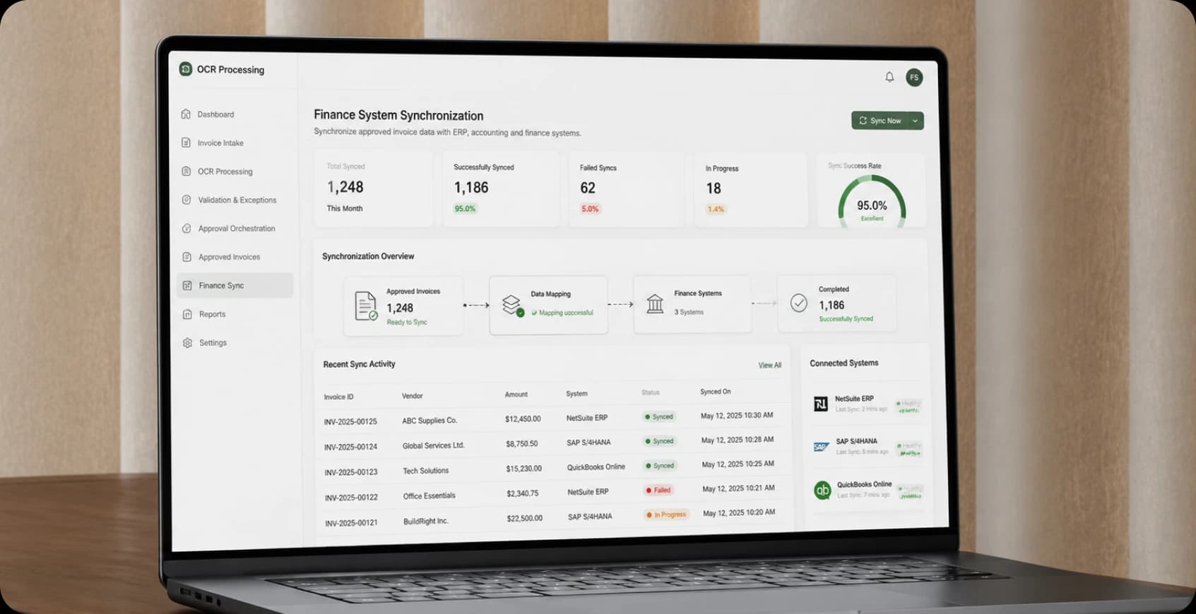 Finance System Synchronization