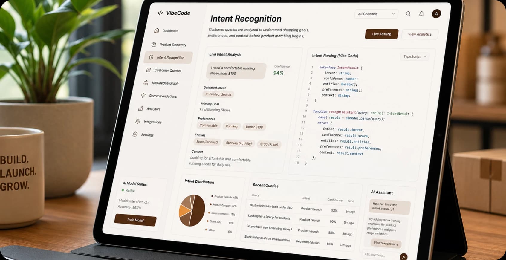 Shopper intent recognition before product matching