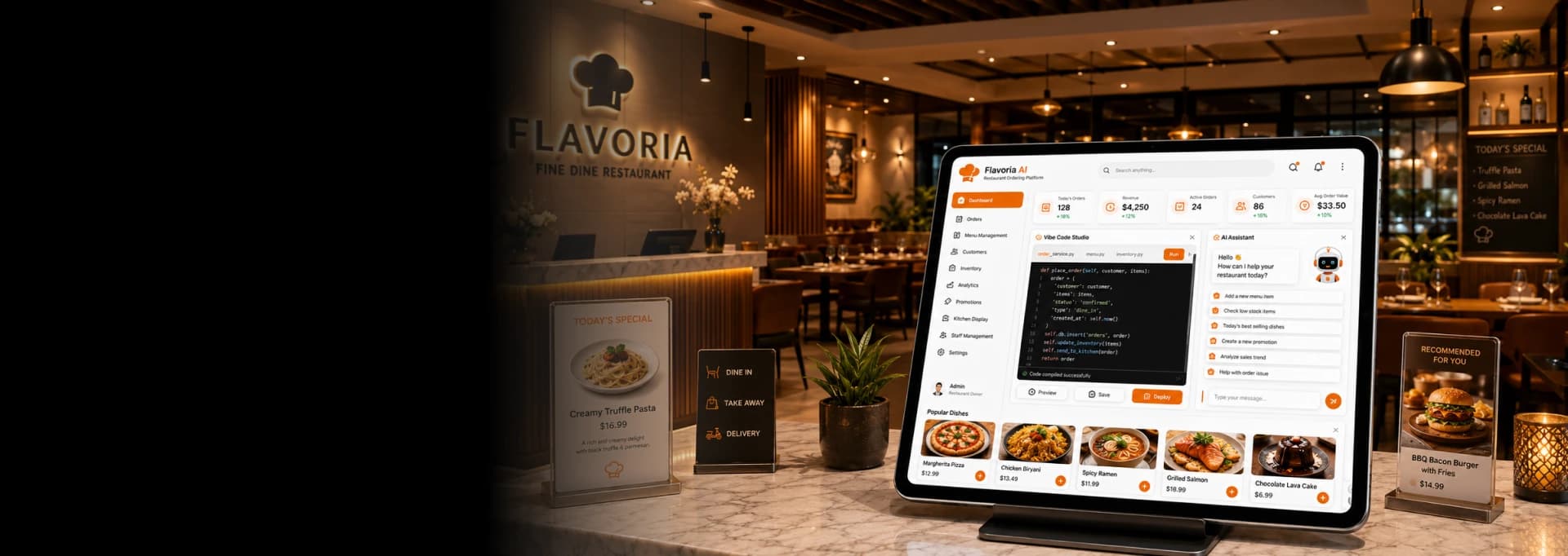 AI Restaurant Ordering Platform Built with Vibe Coding