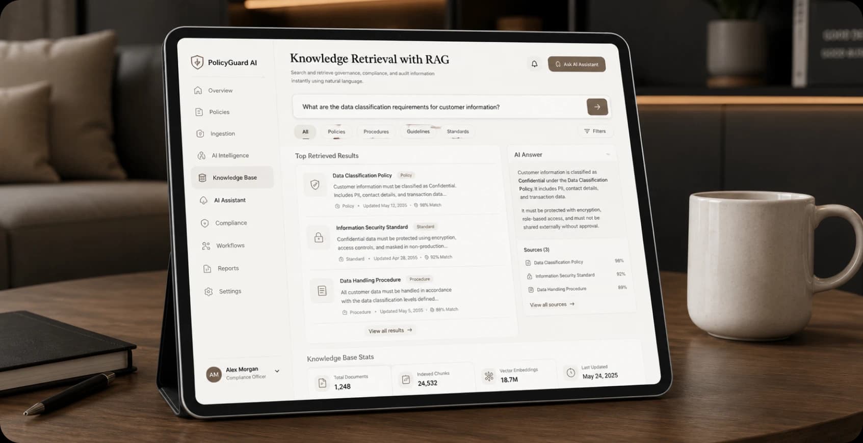 RAG-powered knowledge retrieval for enterprise policies