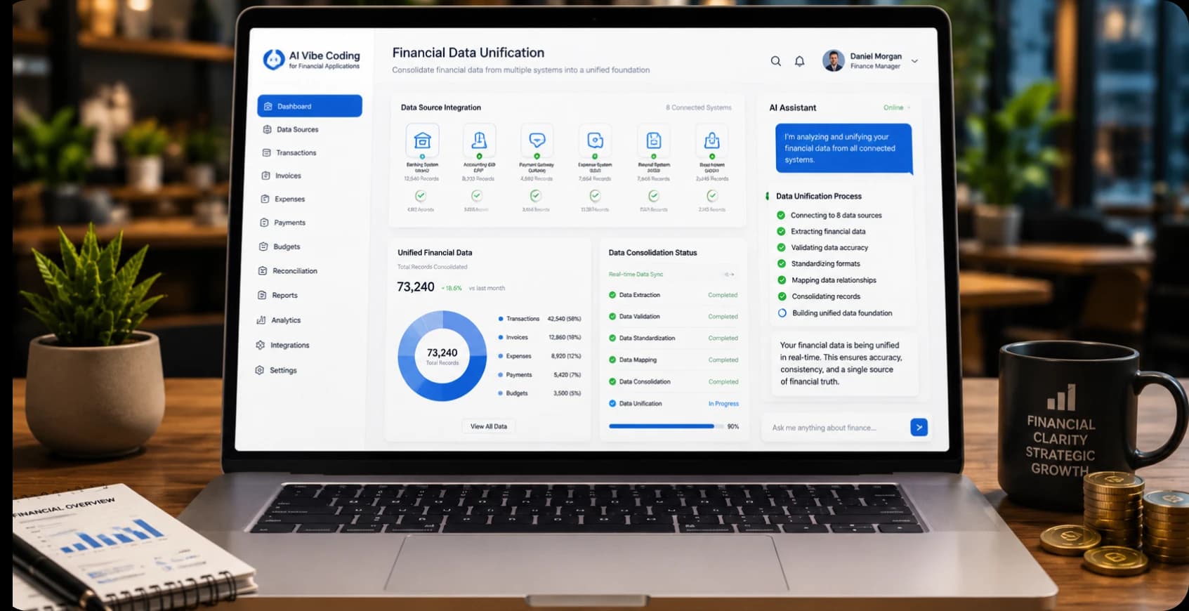 Financial data unification across business systems