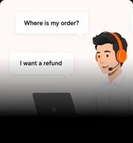Support agents handling routine customer interactions manually