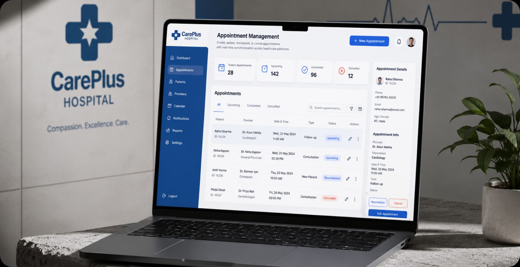 Appointment records syncing across Healthcare systems