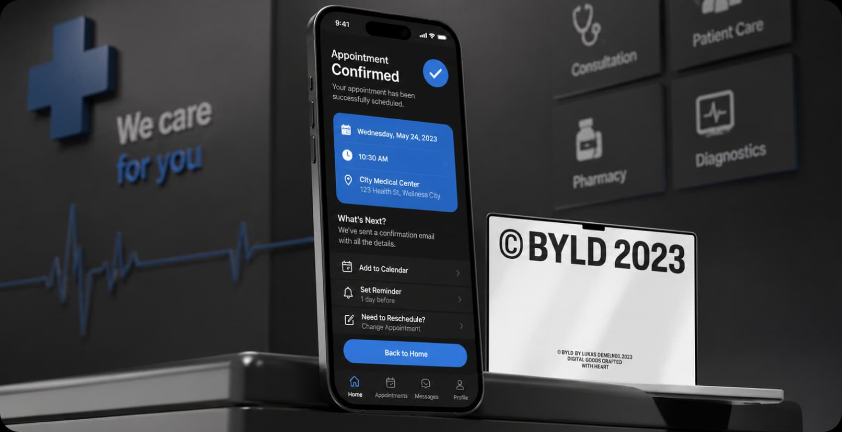 Appointment reminder sent to patient phone
