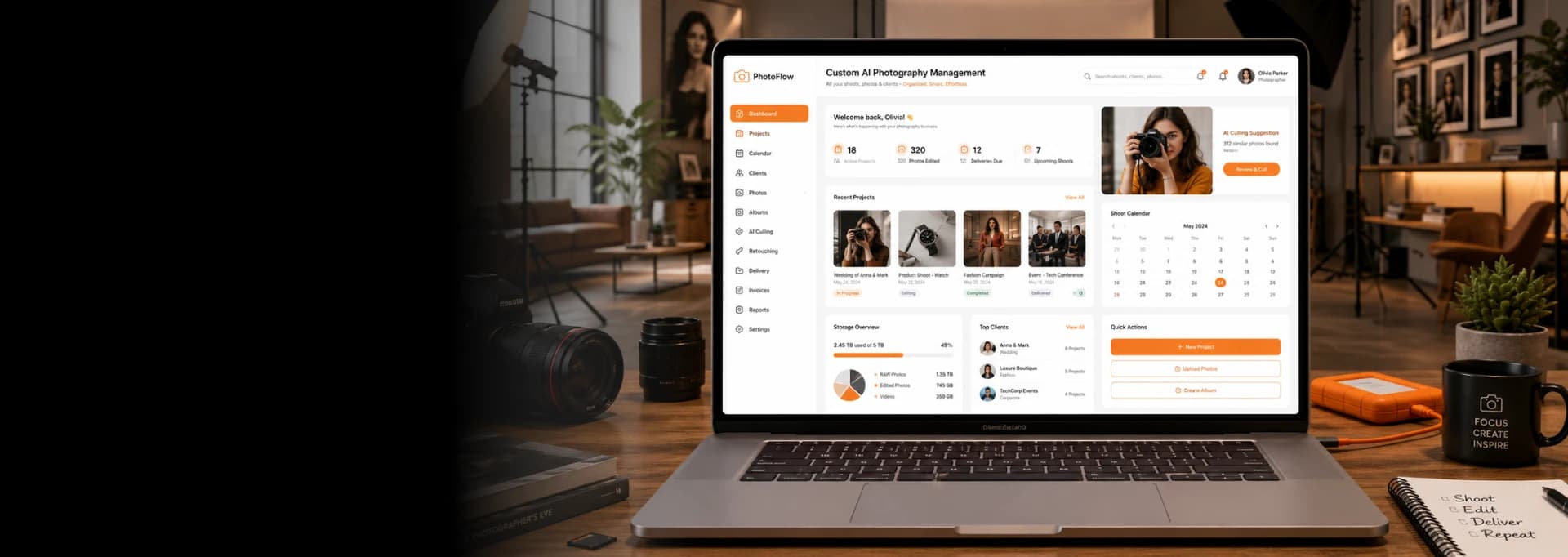 Custom AI Photography Management Software