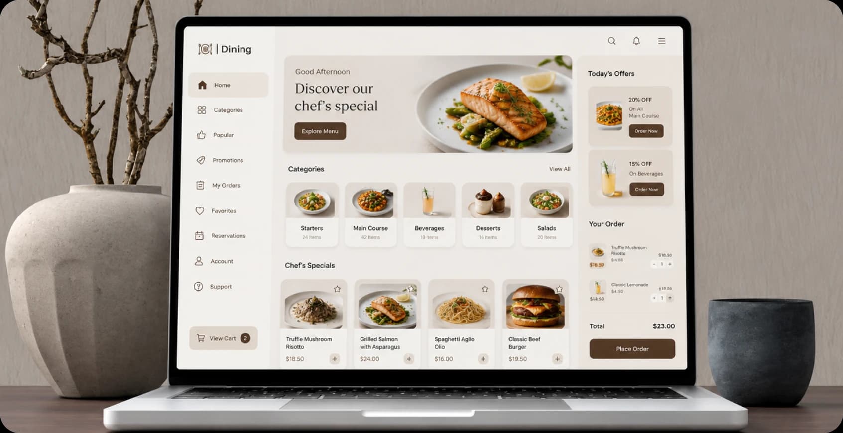 Digital Menu Experience