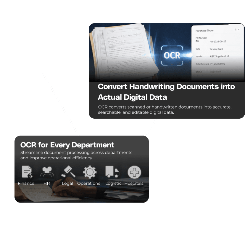 AI OCR Dashboard for Handwritten Document Data Extraction