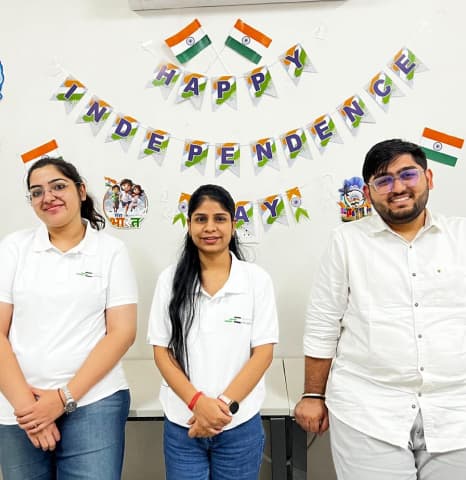 Team celebration at Starling Elevate office