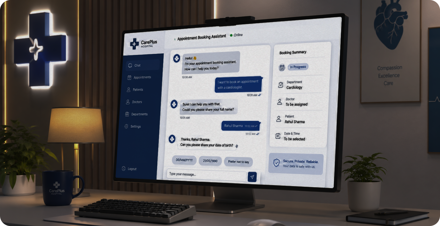 AI chatbot processing intent